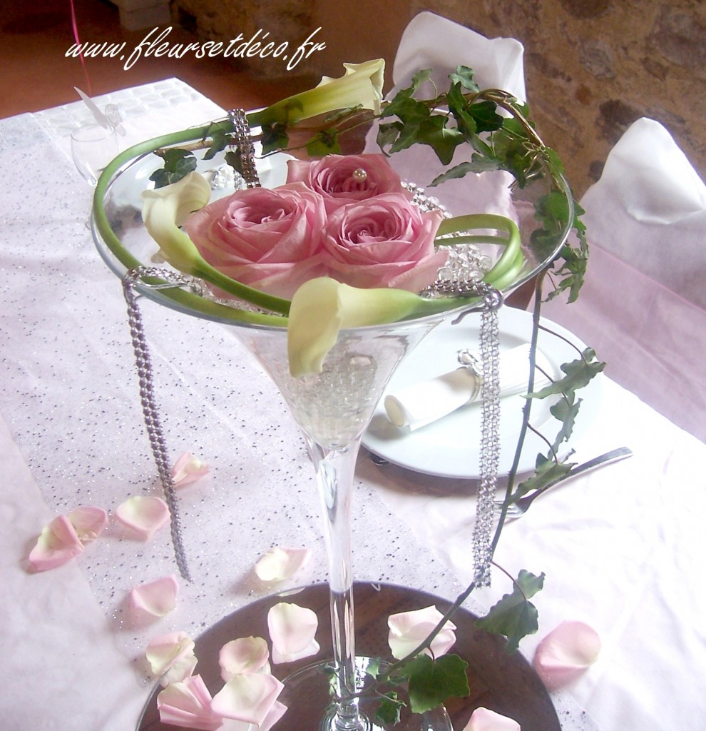 Vase « Martini » Fleurs et Déco