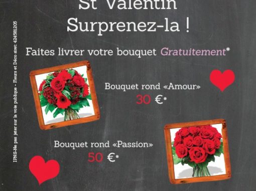 Offre St Valentin: livraison GRATUITE*