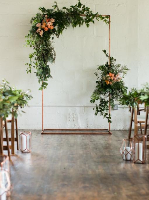 Plan de table mariage en cuivre Drôme